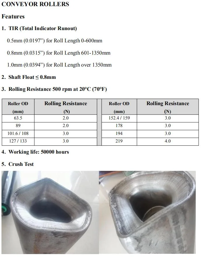 Carbon Steel Conveyor Roller Idler Shaft Drive Shaft with High Temperature Resistant