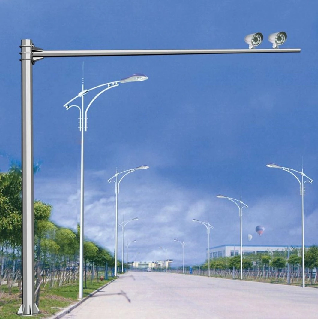 Hot DIP Galvanized Traffic Signal Monitor Light Pole CCTV Camera Monitor Poles with Camera