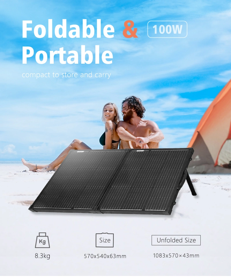 Solar Panel Portable Solar Battery Charger Foldable 60 Watt 100W 120W Solar Panel with USB Charger