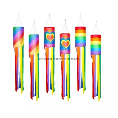 Banner personalizado Lgbt barato Gay Pride Rainbow Windsock