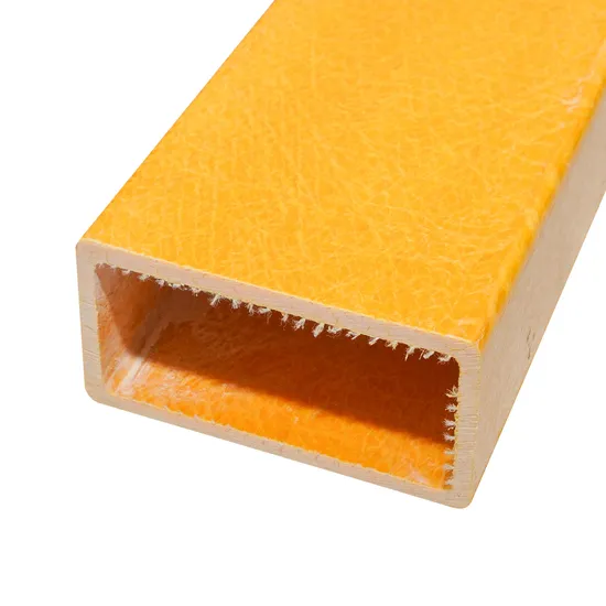 Tubo cuadrado compuesto de productos de fibra de vidrio de 50 * 50 mm Tubo cuadrado redondo de fibra de vidrio estructural FRP
