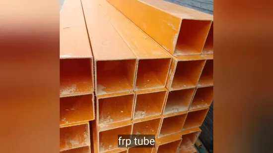 Tubo de FRP de 75 mm * 75 mm Tubos de fibra de vidrio FRP Precio Tubo redondo de FRP Perfiles de FRP GRP Tubo de pultrusión de FRP