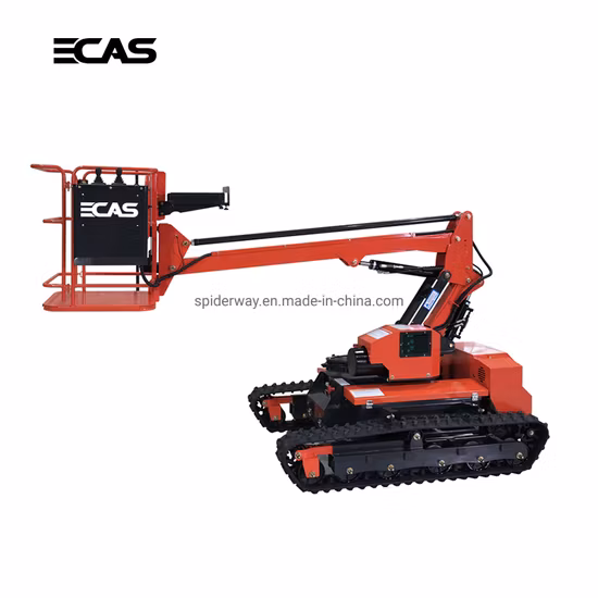 Elevador de pluma de mesa de carga con Motor de CA de tijera motorizada de mesa de Ecas-100K para cosecha de huertos, cosechadora de frutas
