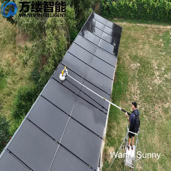 Máquina de limpieza de paneles solares fotovoltaicos Cepillo giratorio solar